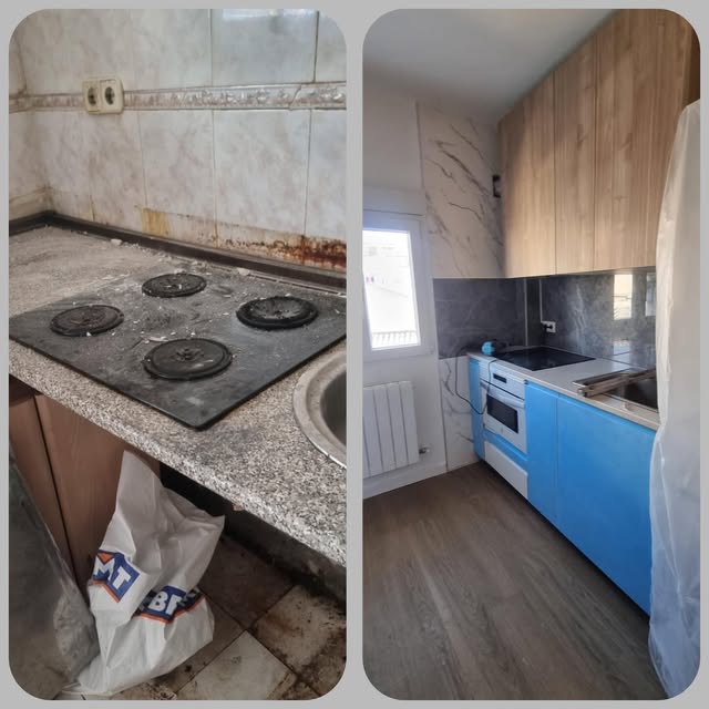 Reforma de cocina, antes y después